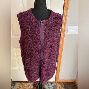 New Tabask Peru handmade alpaca wool blend zipper sweater knit vest. Size large